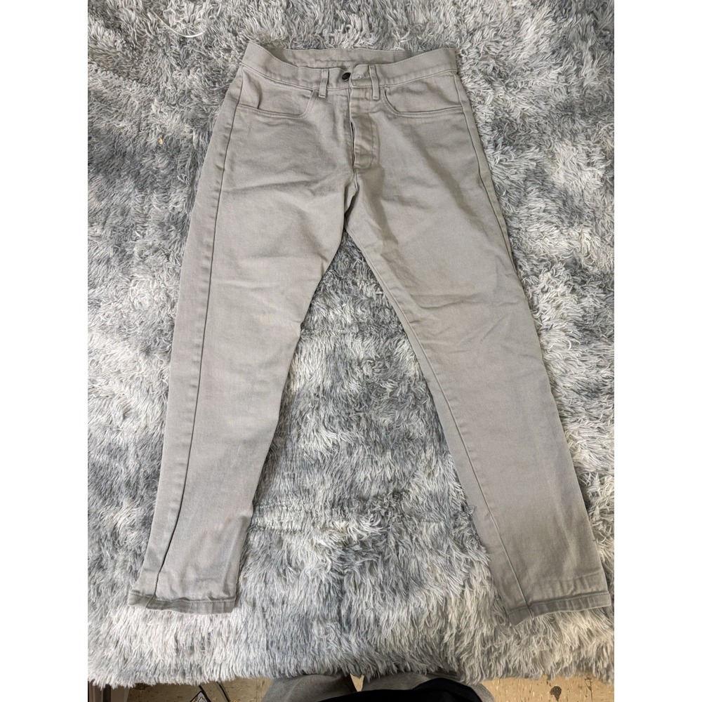 Alex Crane Canvas Cham Pants 32x30 Dark Gray Ink Cotton Twill Button Fly